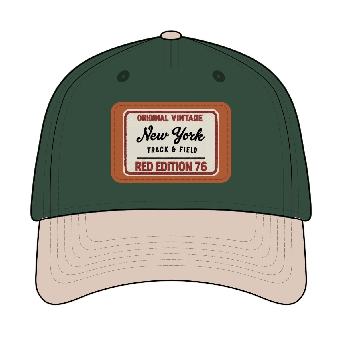 Vintage New York Leather Patch Baseball Cap - Chinchilla Choons